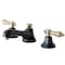 Kingston Brass NS4469BAL 8" Widespread Bathroom Faucet, Black Stainless Steel/ Brass NS4469BAL - alternate 1